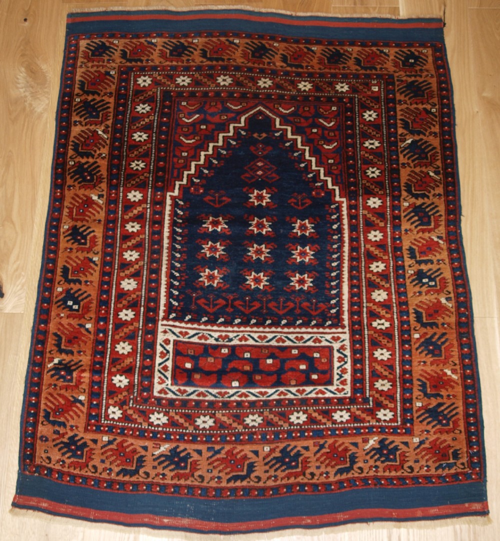 antique turkish prayer rug bergama region possibly yagcebedir late 19th century