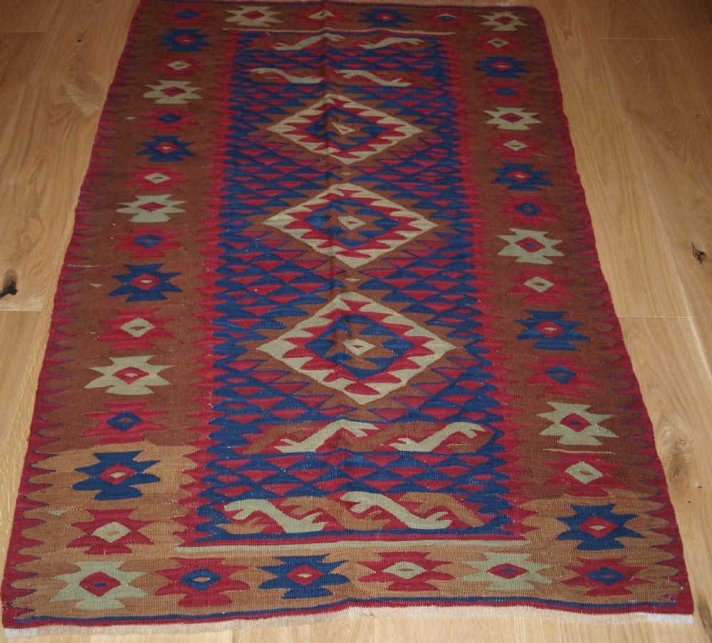 old sharkoy kilim small size with good colour and design circa 1920