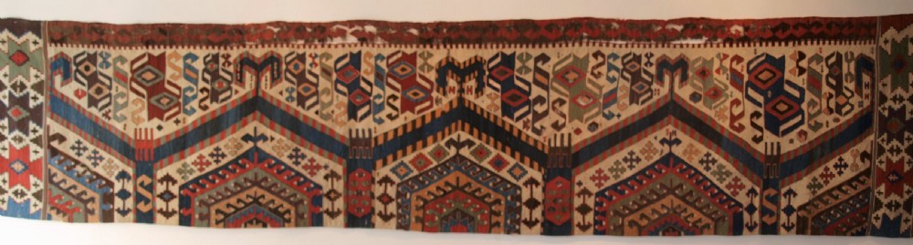 antique turkish aydinli kilim fragment south west anatolia superb colours 2nd half 19th century