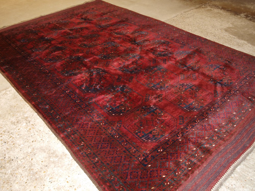 old red afghan village carpet outstanding condition deep red colour circa 1920
