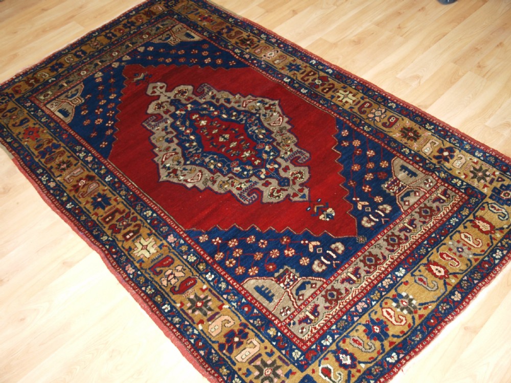 antique turkish taspinar village rug outstanding example in superb condition circa 1900
