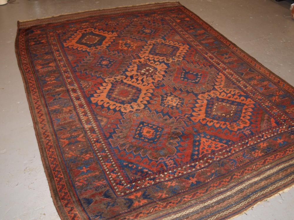 antique timuri baluch main carpet superb colour 2nd half 19th century