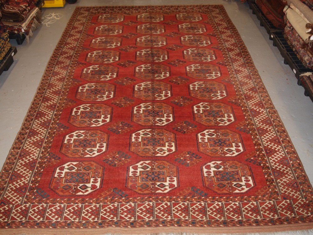 antique ersari kizil ayak turkmen main carpet superb colour and condition circa 1880