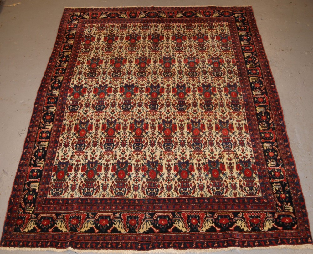 antique senneh rug with zili sultan design superb colours circa 190020