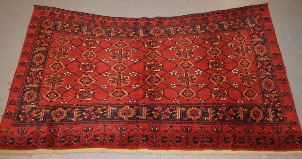 antique beshir turkmen chuval camel bag of large size circa 1900