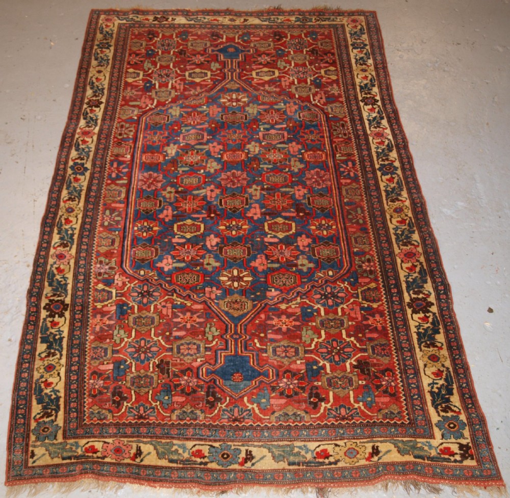 antique bijar rug with mina khani design wonderfulcolours circa 1880