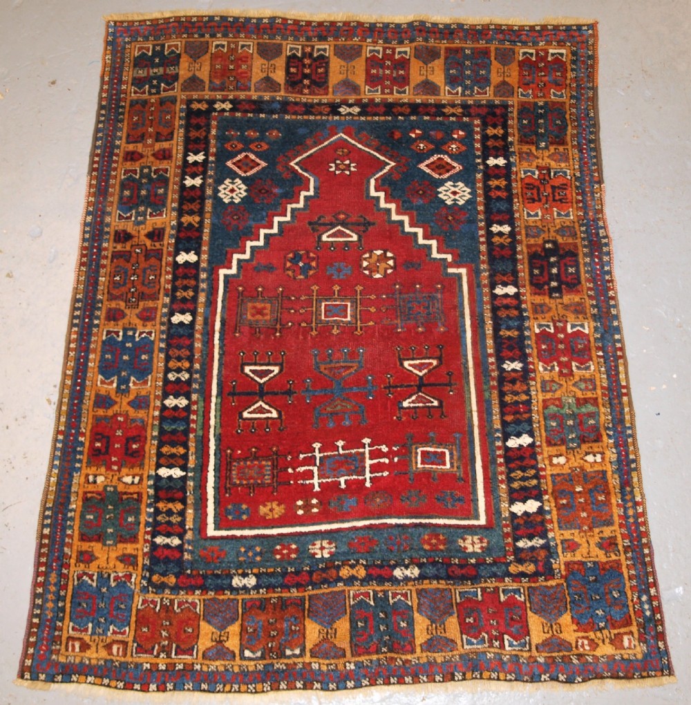 antique turkish yuruk prayer rug beautiful collectors rug 2nd half 19th century