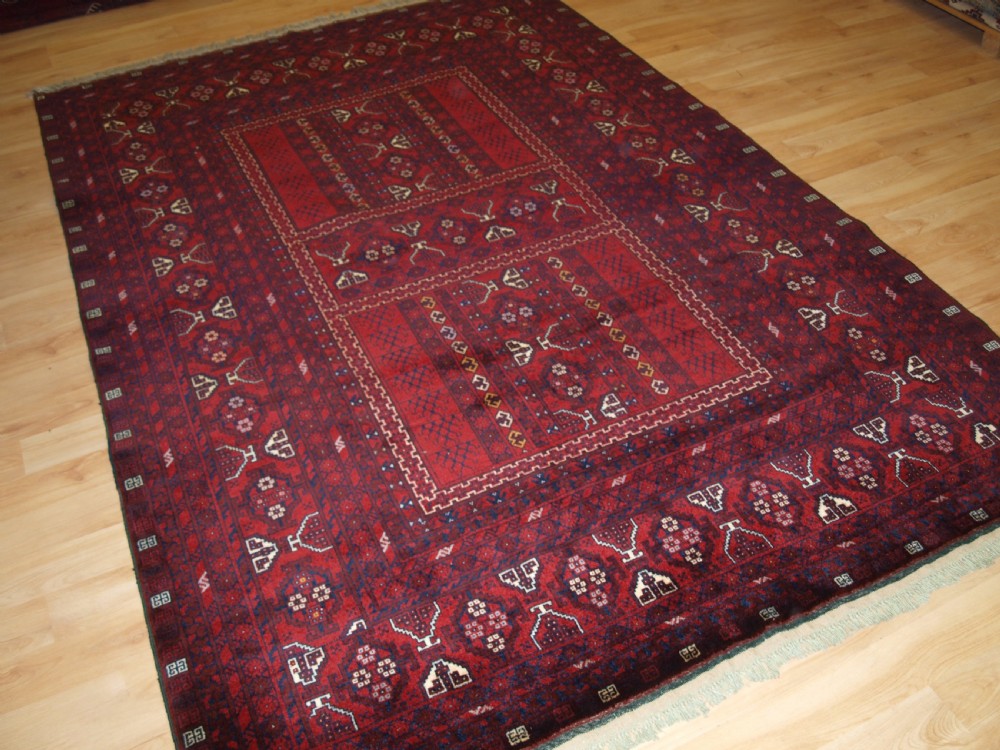 old afghan village rug ensi design excellent condition circa 1950