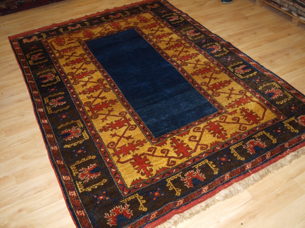 turkish hand knotted copy of a 17th 18th century lotto rug