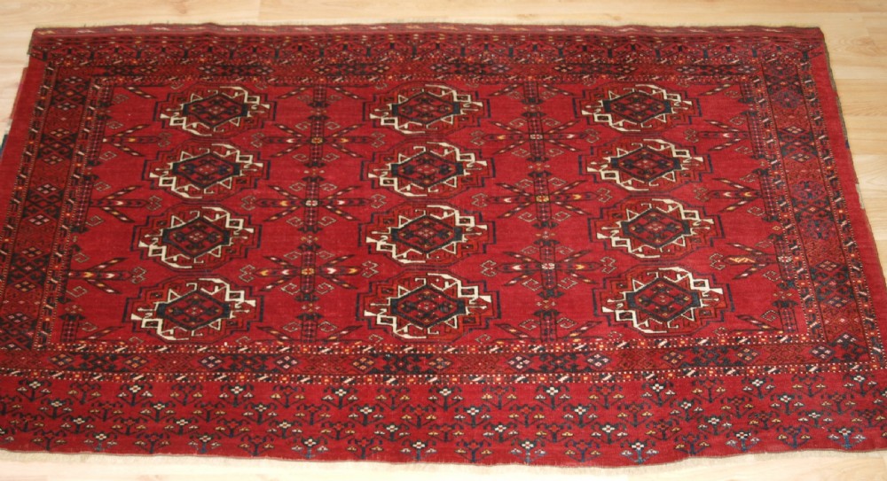 antique kizil ayak ersari turkmen 12 gul chuval circa 1900