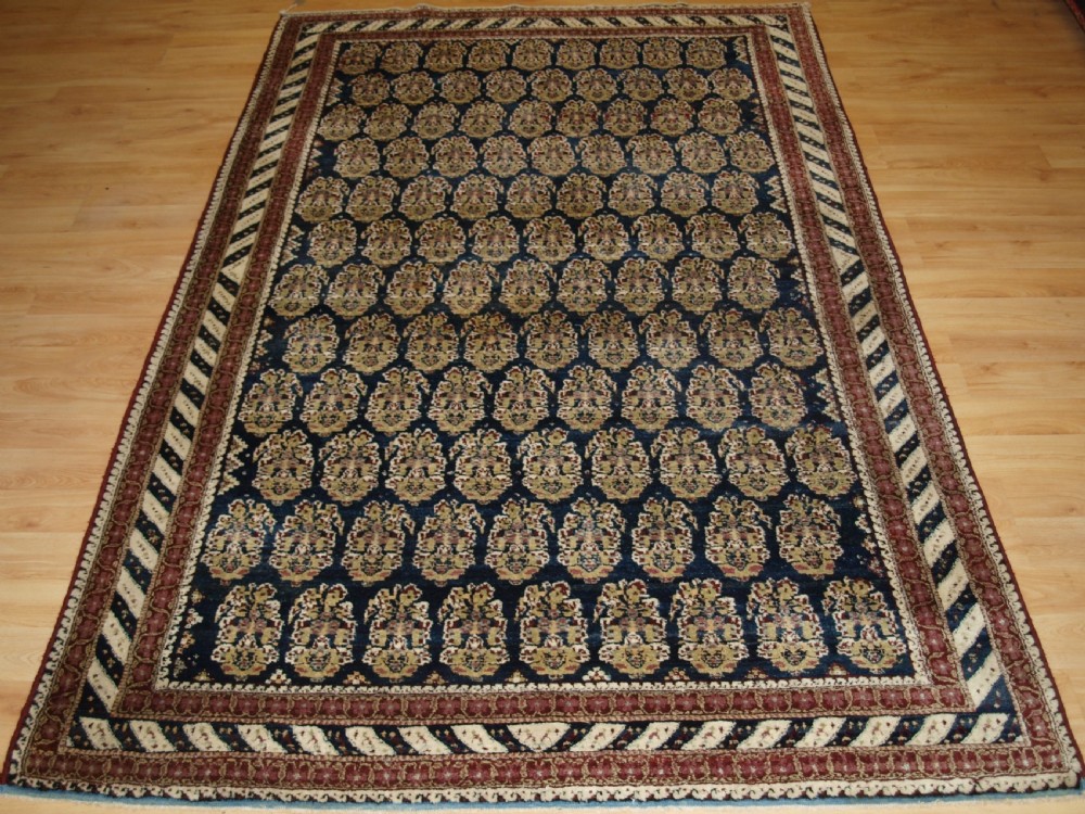 antique indian agra rug boteh design striking border superb condition circa 187080