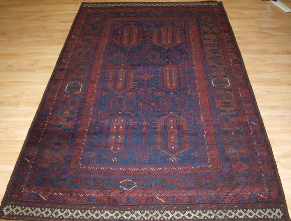 antique western afghan timuri baluch rug deep rich colours circa 1880