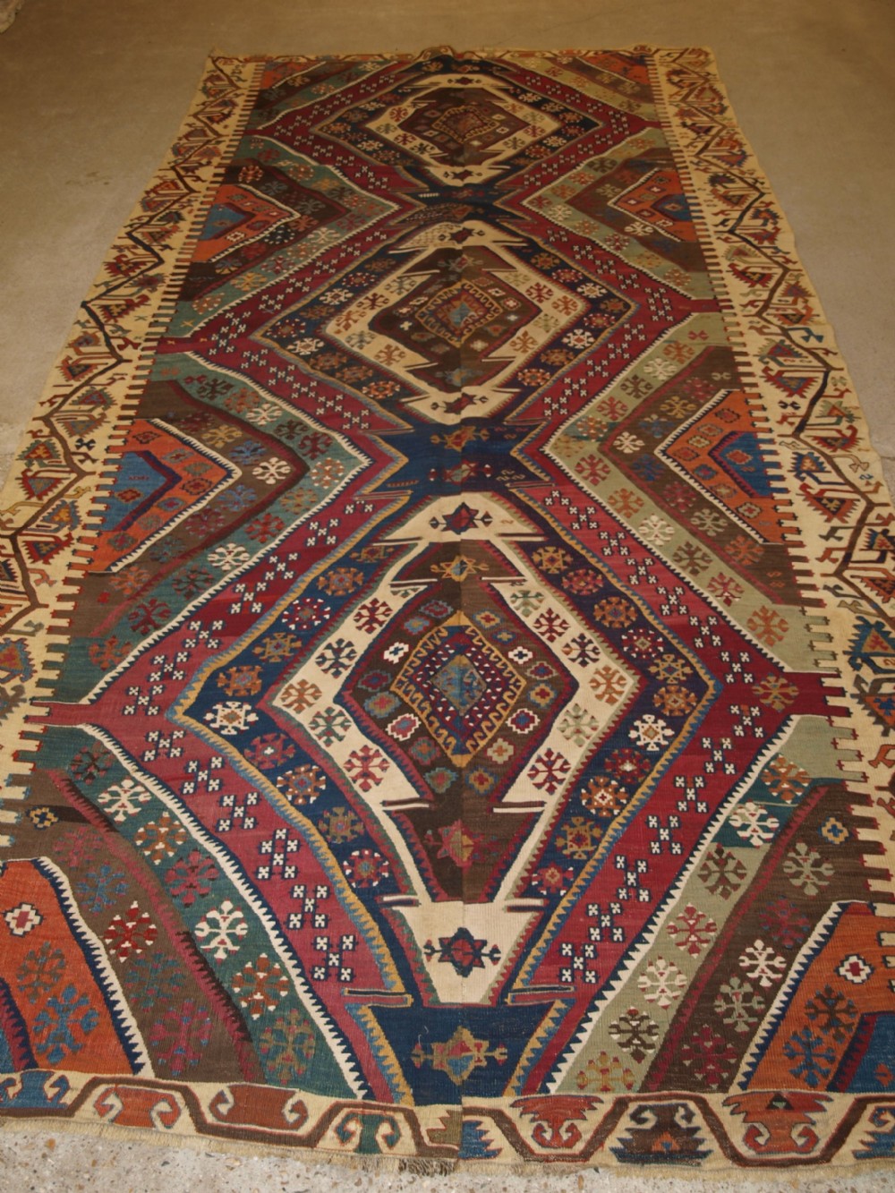 antique turkish malatya kilims outstanding colour and design late 19th century