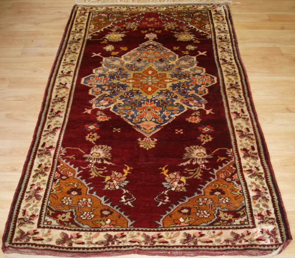 antique turkish rug from avanos in cappadocia very soft wool circa 190020