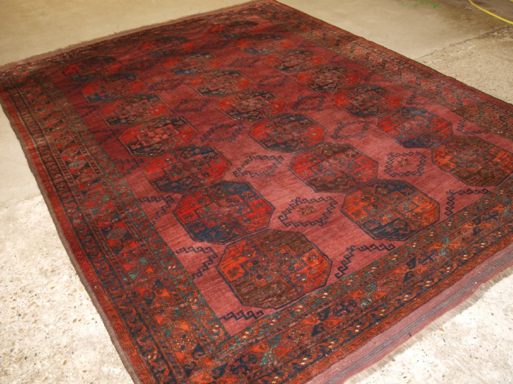 antique afghan ersari turkmen main carpet late 19th century
