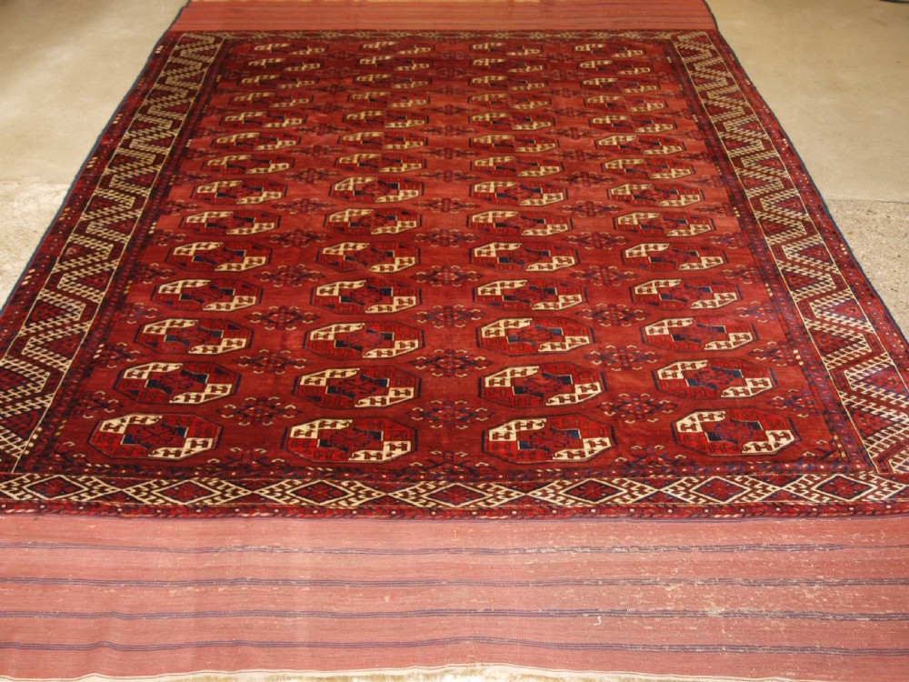 antique kizyl ayak turkmen main carpet great colour and condition circa 1880