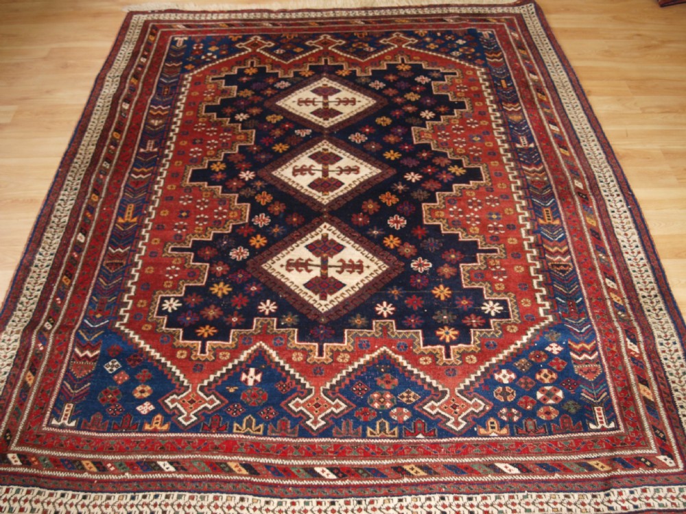 antique afshar rug of classic design circa 1900