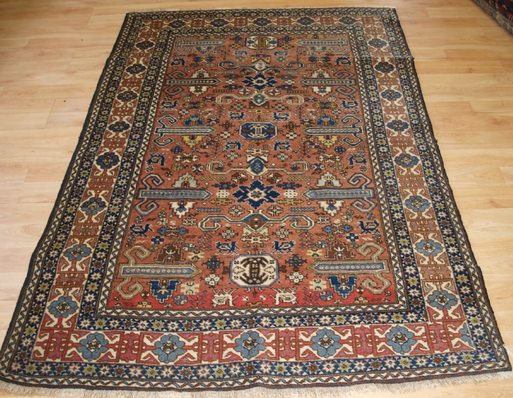 old ardabil rug with caucasian perepedil design circa 1920