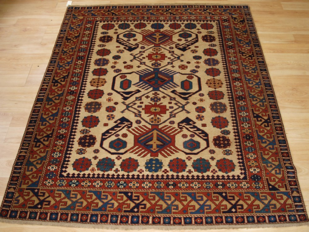 old caucasian shirvan rug with kuba region design superb example about 30 years old