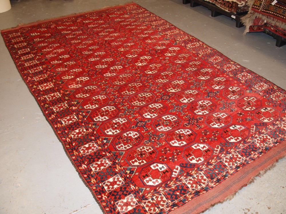 antique kizil ayak turkmen main carpet excellent condition and colour circa 1900