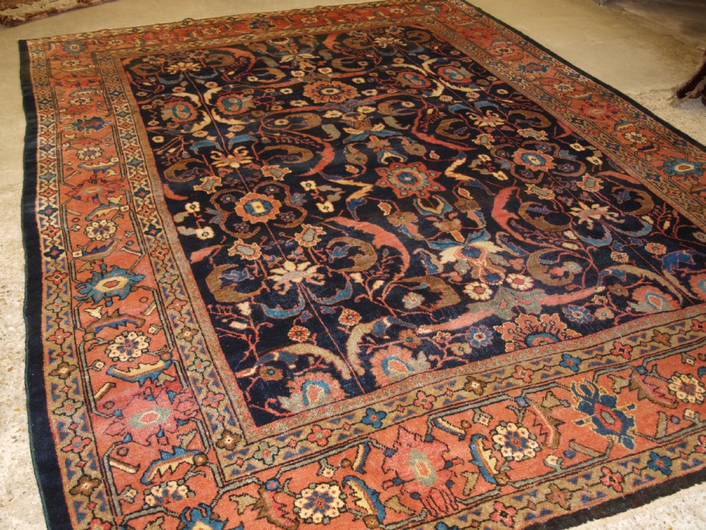 antique mahal carpet country house look great colour circa 1900