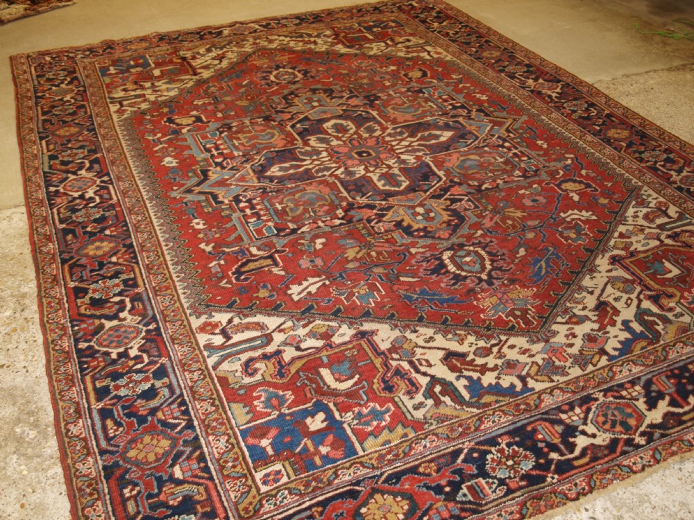 antique heriz carpet wonderful soft colours country house style circa 1900