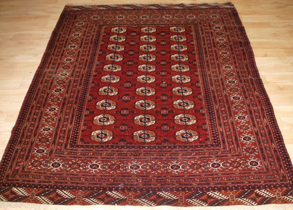 antique tekke turkmen rug excellent colour good furnishing rug circa 1900