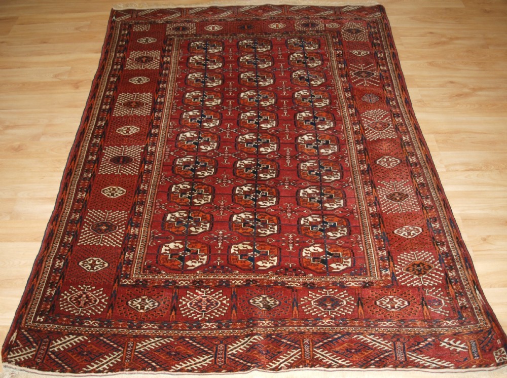 antique tekke turkmen rug superb colour great condition circa 1900