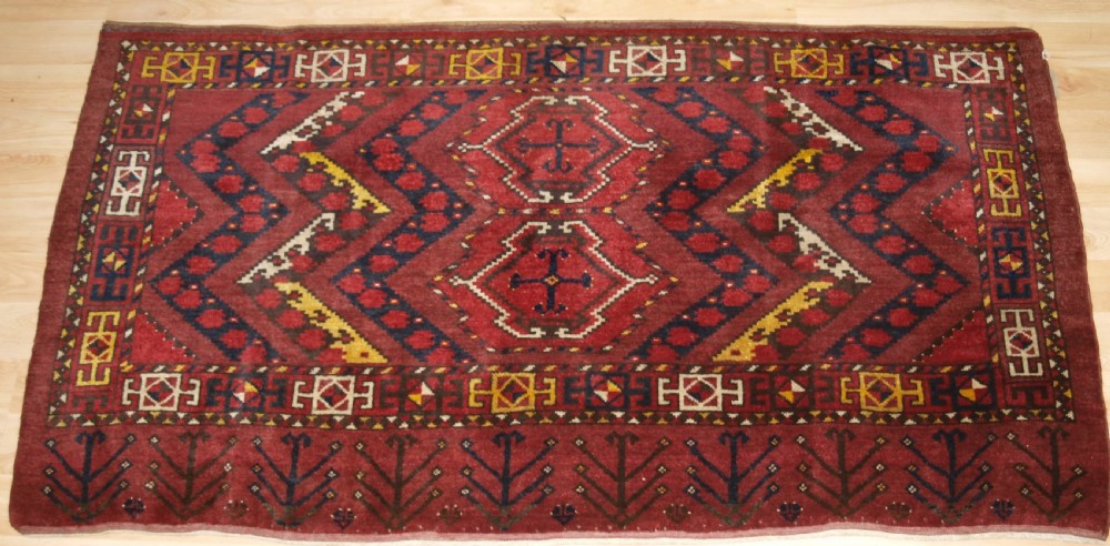 antique ersari beshir turkmen ikat design chuval circa 1900