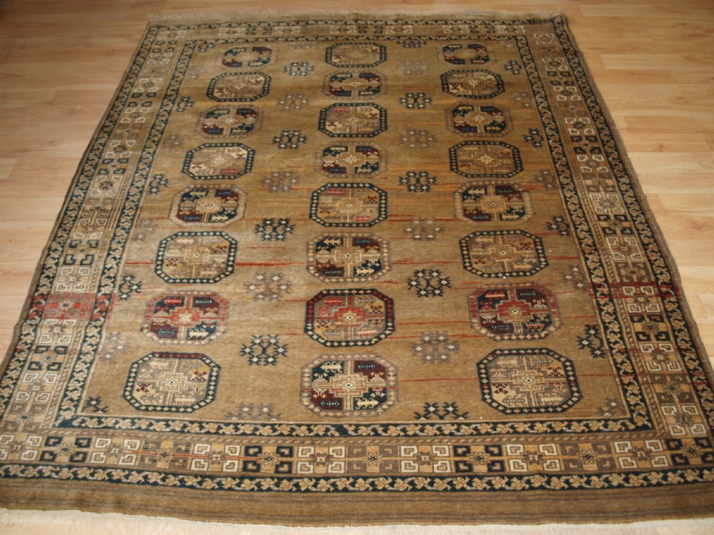 old faded afghan rug with ersari turkmen design circa 192030