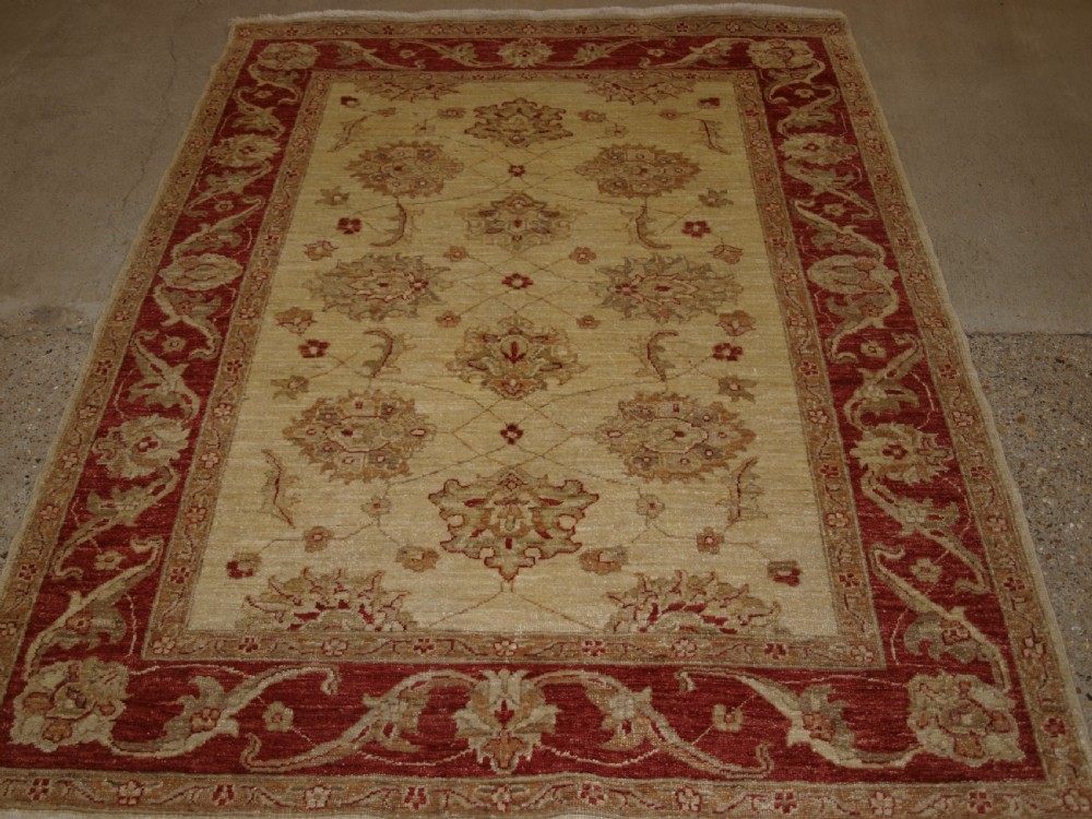 hand knotted afghan chobi ziegler design rug 194 x 143cm