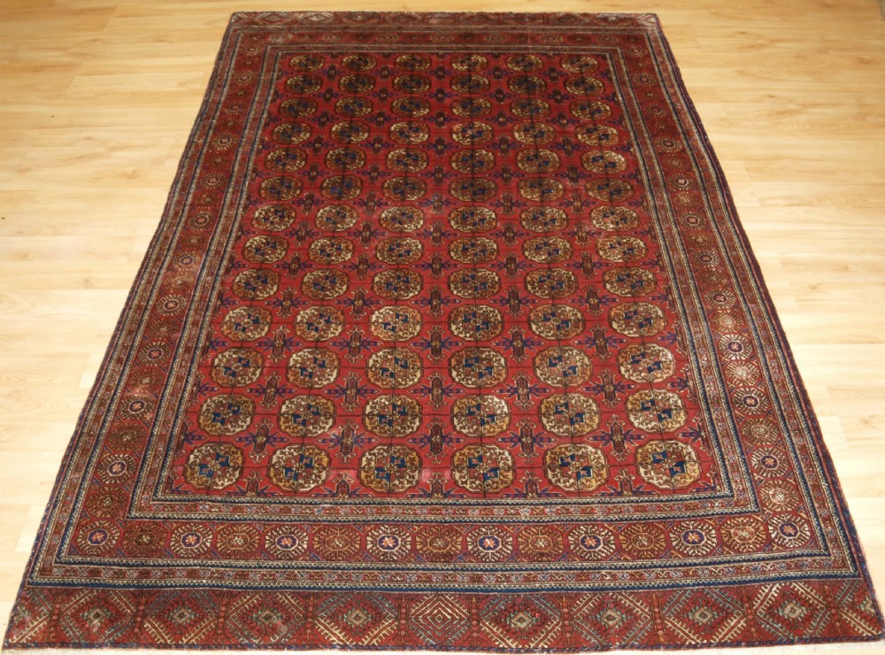 antique tekke turkmen rug very fine with silk highlights circa 1920