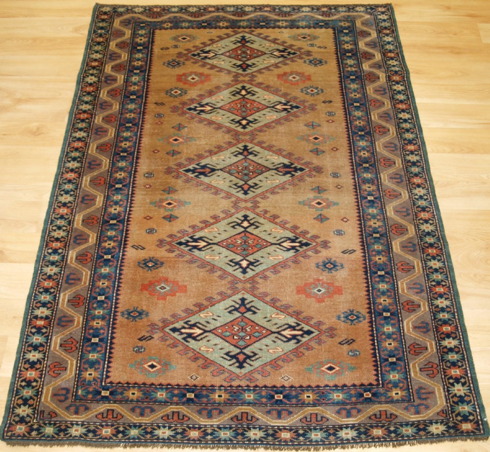 antique caucasian derbent rug very soft colours fine weave circa 1900