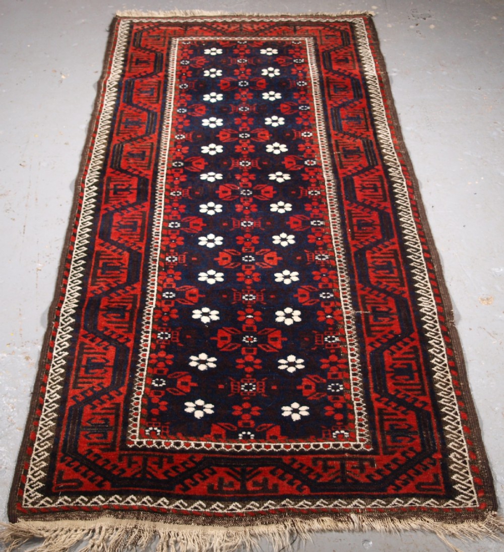 antique baluch rug with mina khani design excellent condition circa 1900