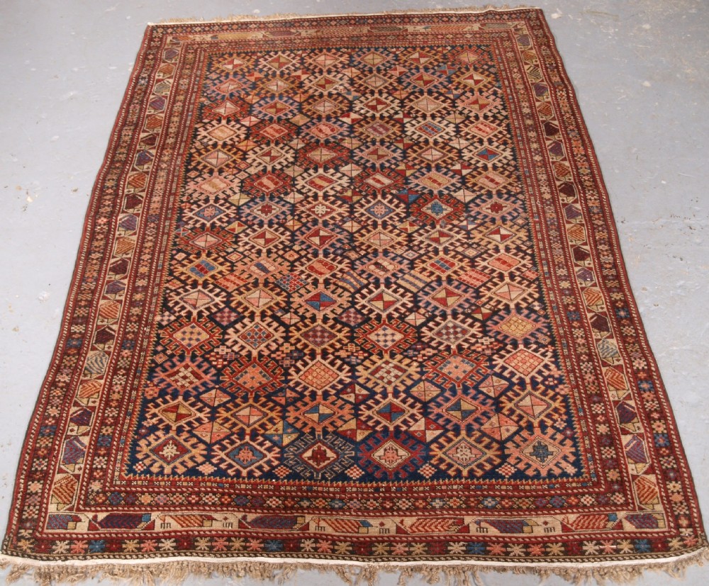antique caucasian shirvan marasali rug very fine circa 1890