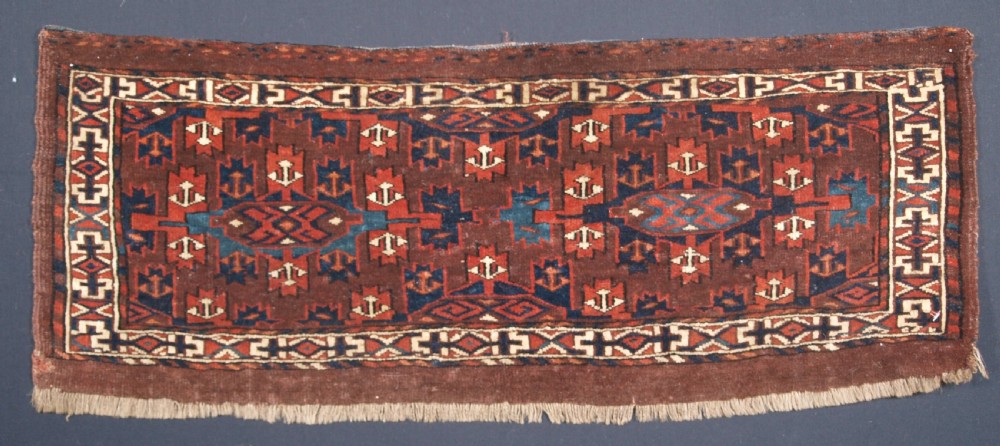 antique yomut turkmen kepse gul torba circa 1880