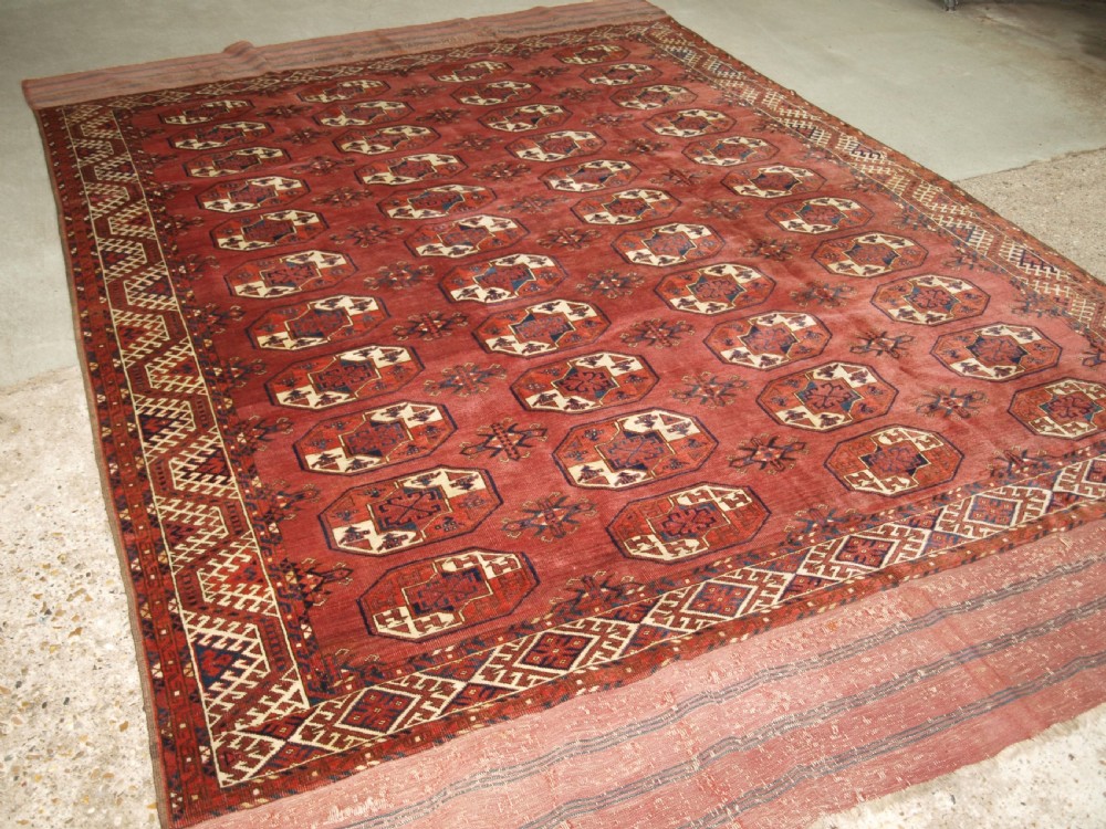 antique kizyl ayak turkmen main carpet outstanding condition circa 1880