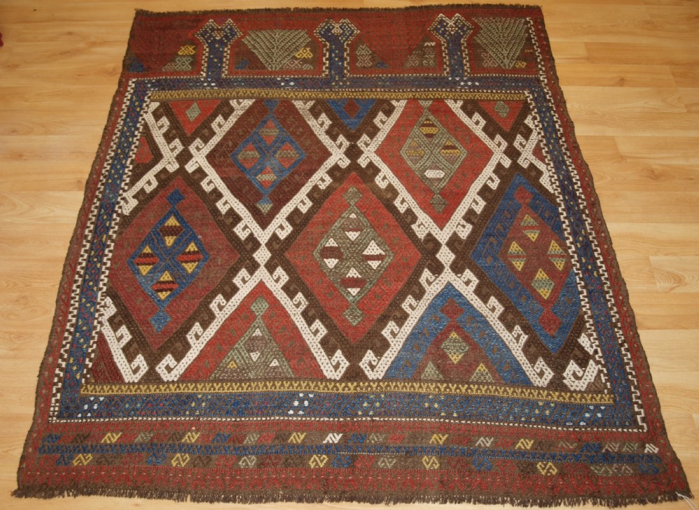 antique turkish konya region cicim panel outstanding condition circa 1900