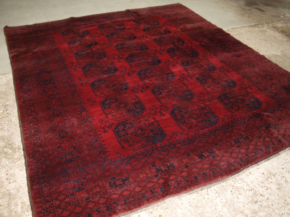 antique afghan ersari village carpet great condition circa 1920