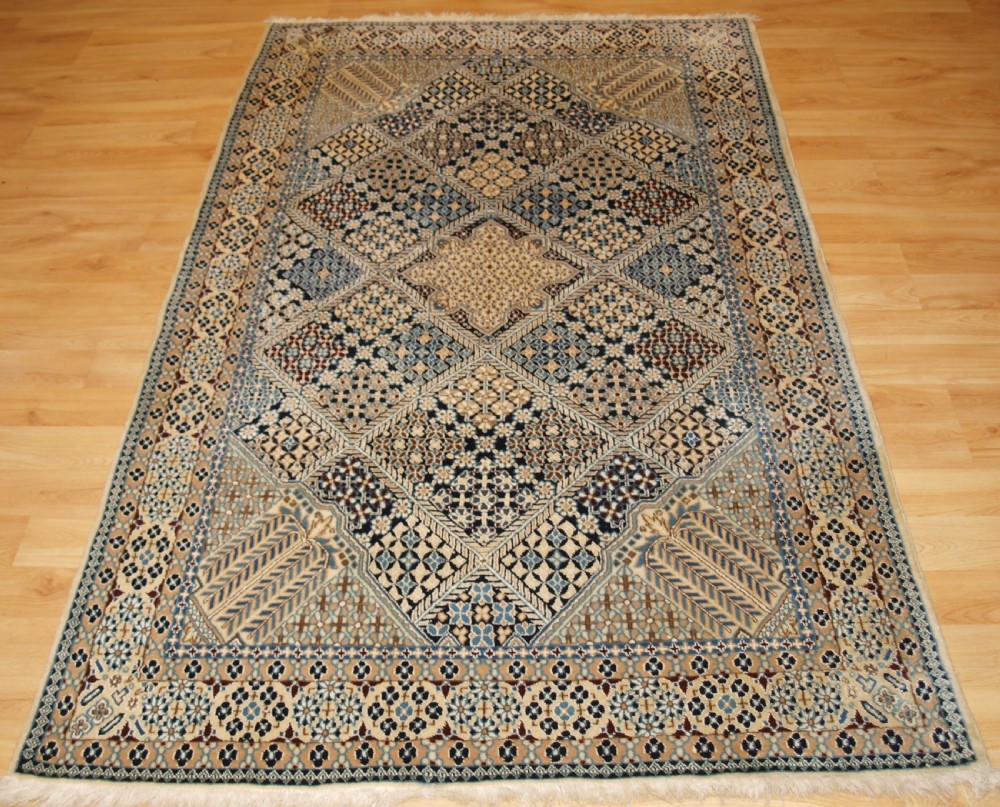 old nain rug with all over lattice design soft lambs wool circa 1960