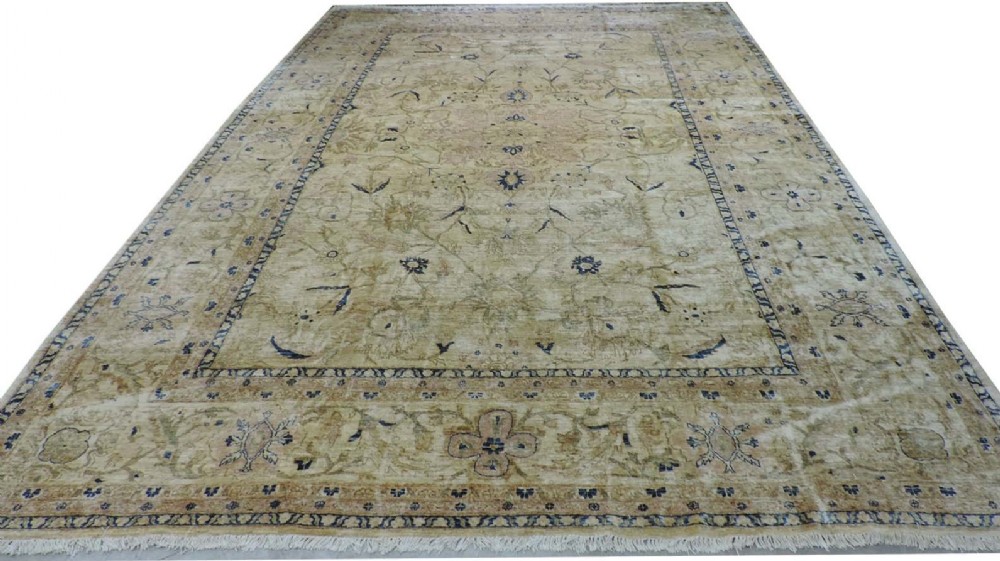 old hand knotted afghan carpet in the 19th century ziegler style about 10 years old