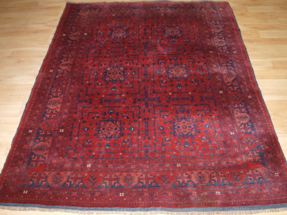 hand knotted afghan kahn mohammadi rug excellent condition about 10 years old