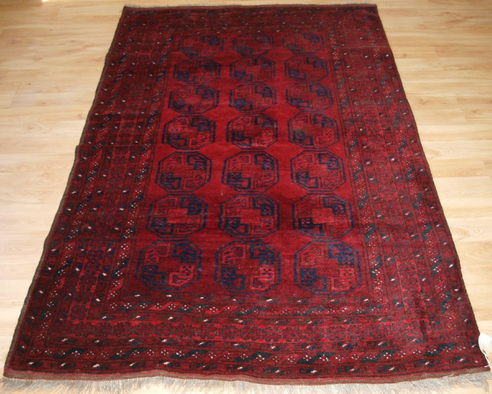 old afghan village rug of traditional design good colour circa 1920