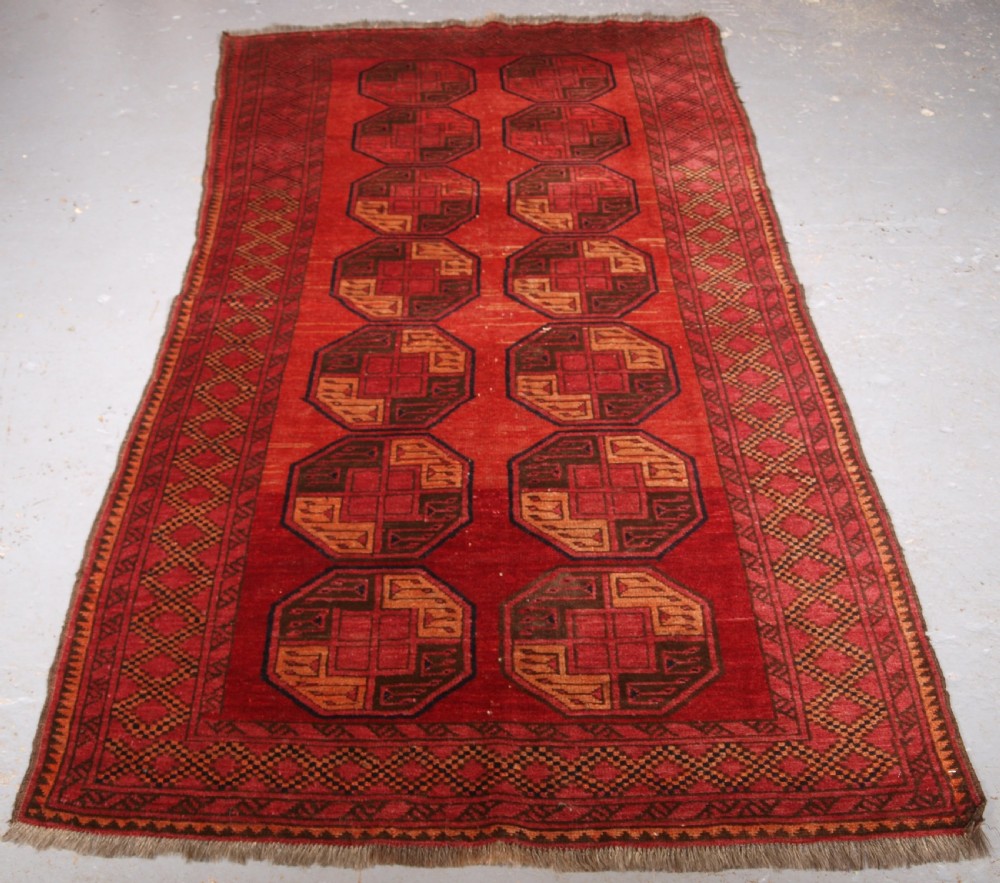antique noth afghan sulyman village rug excellent colour circa 190020