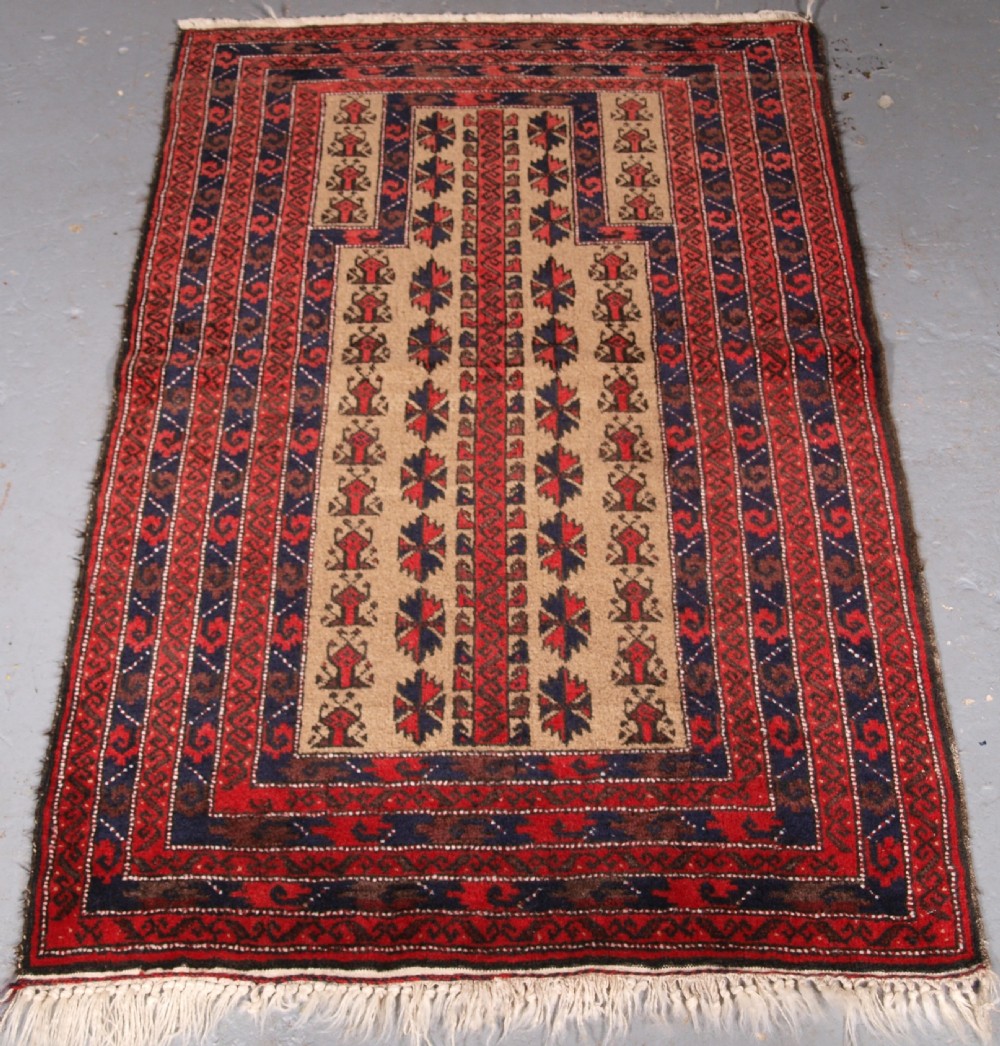 old afghan baluch prayer rug with tree of life design circa 1920