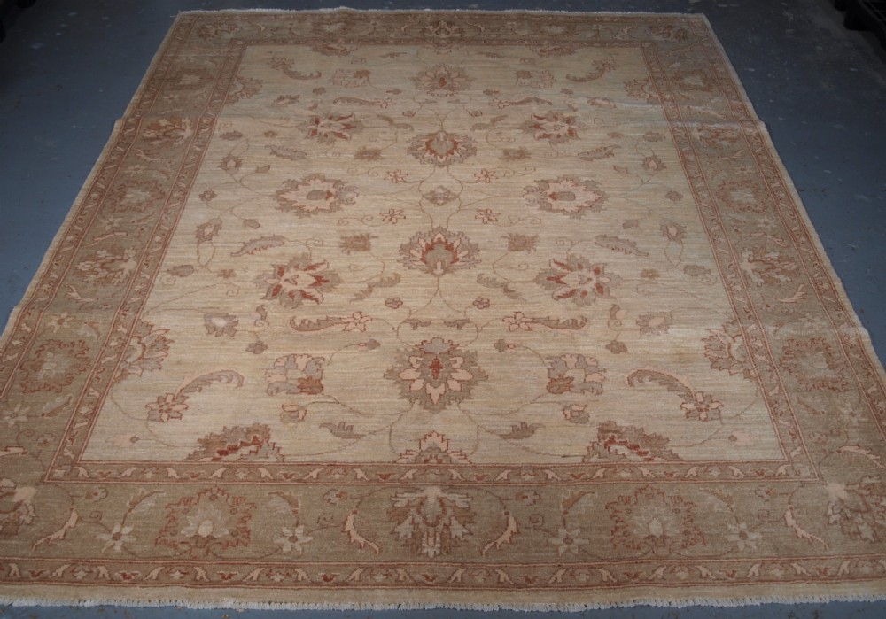 hand knotted afghan ziegler design carpet very soft colour abt 10 years old