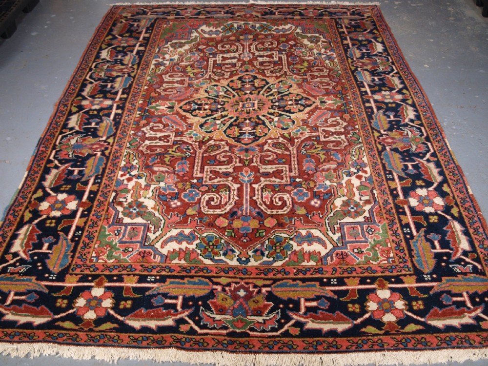 antique heriz carpet scarce small room size circa 190020