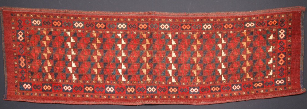 antique ersari turkmen torba scarce design possibly beshir circa 1900