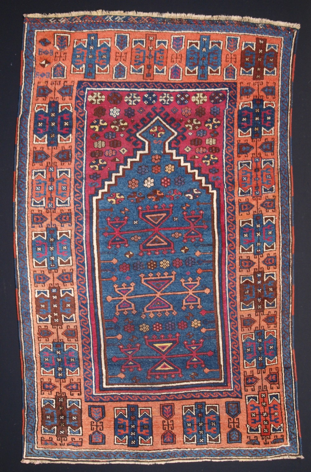 antique east anatolian yuruk prayer rug superb colour 2nd half 19th century
