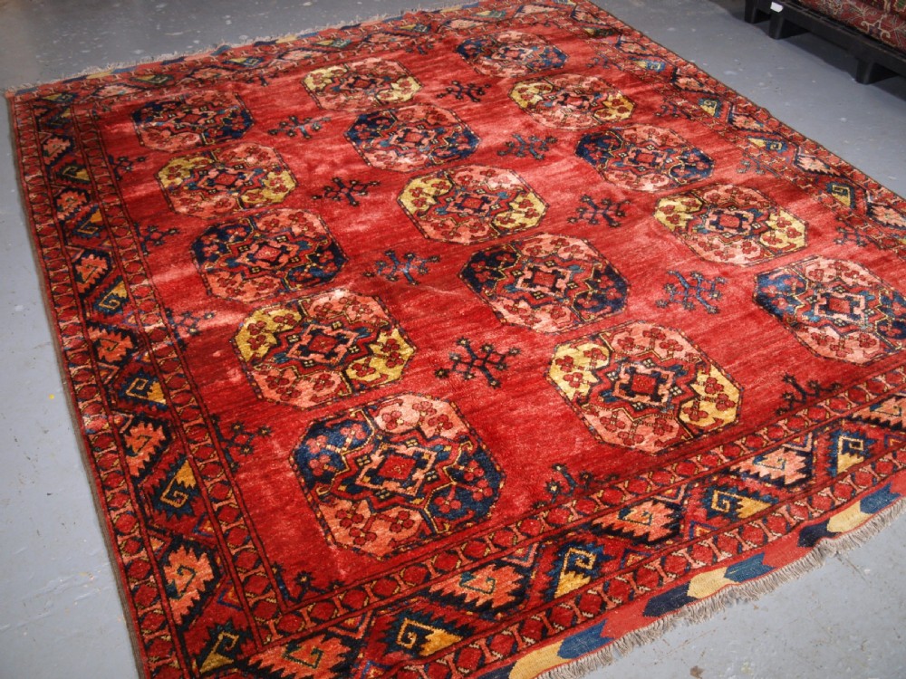 hand knotted modern afghan ersari rug 19th century design